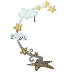 Metal Star & Cloud Tabletop Sculpture By Rossi